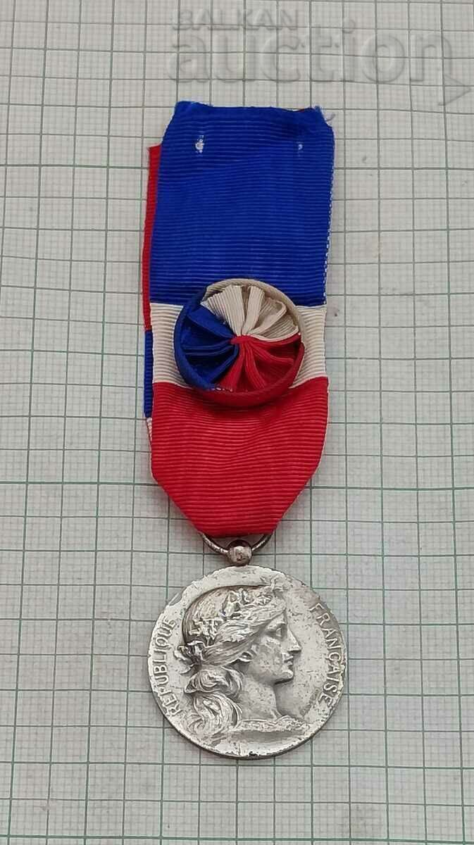 FRANCE SILVER ROSETTE MEDAL NAMED 1974