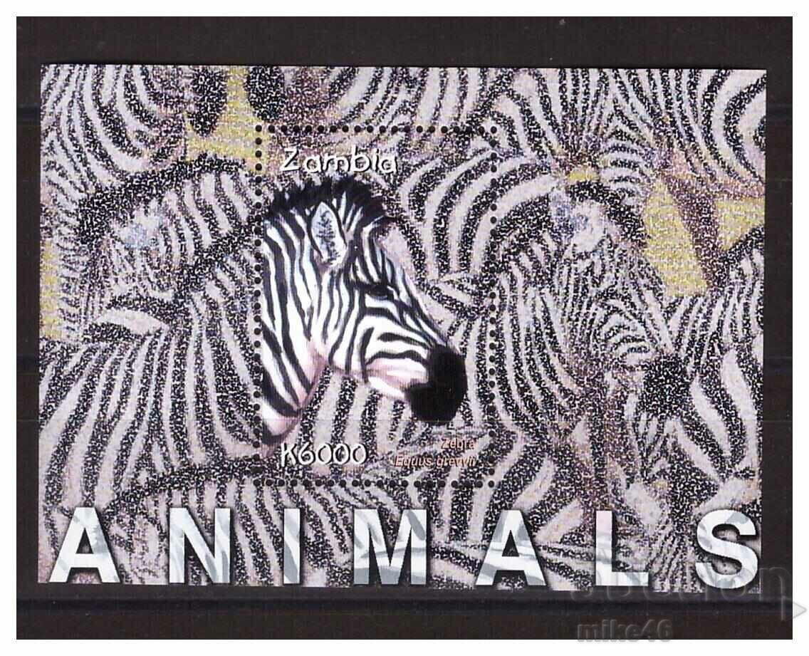 ZAMBIA 2001 Bloc curat pentru animale