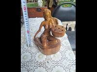 Old wooden figure. Author's Sculpture