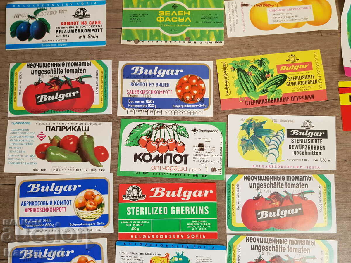 A collection of old labels from the Bulgarplod soca for export with price 15.00 BGN | € 7.67 A collection of old labels from the Bulgarplod soca for export with price 15.00 BGN | € 7.67