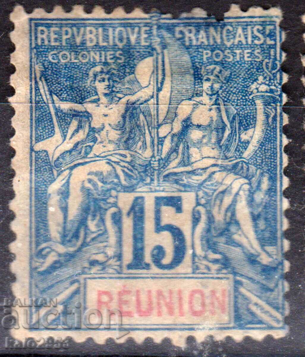 France/Reunion-1892- Colonial Allegory, stamp