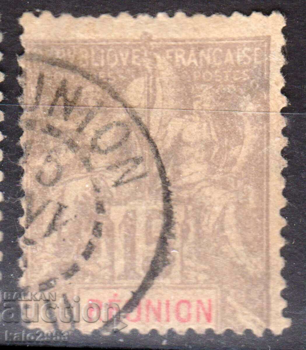 France/Reunion-1900- Colonial Allegory, stamp