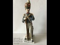 Porcelain soldier figurine with markings