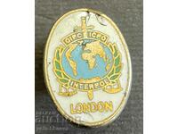 38155 Great Britain sign Interpol headquarters London enamel