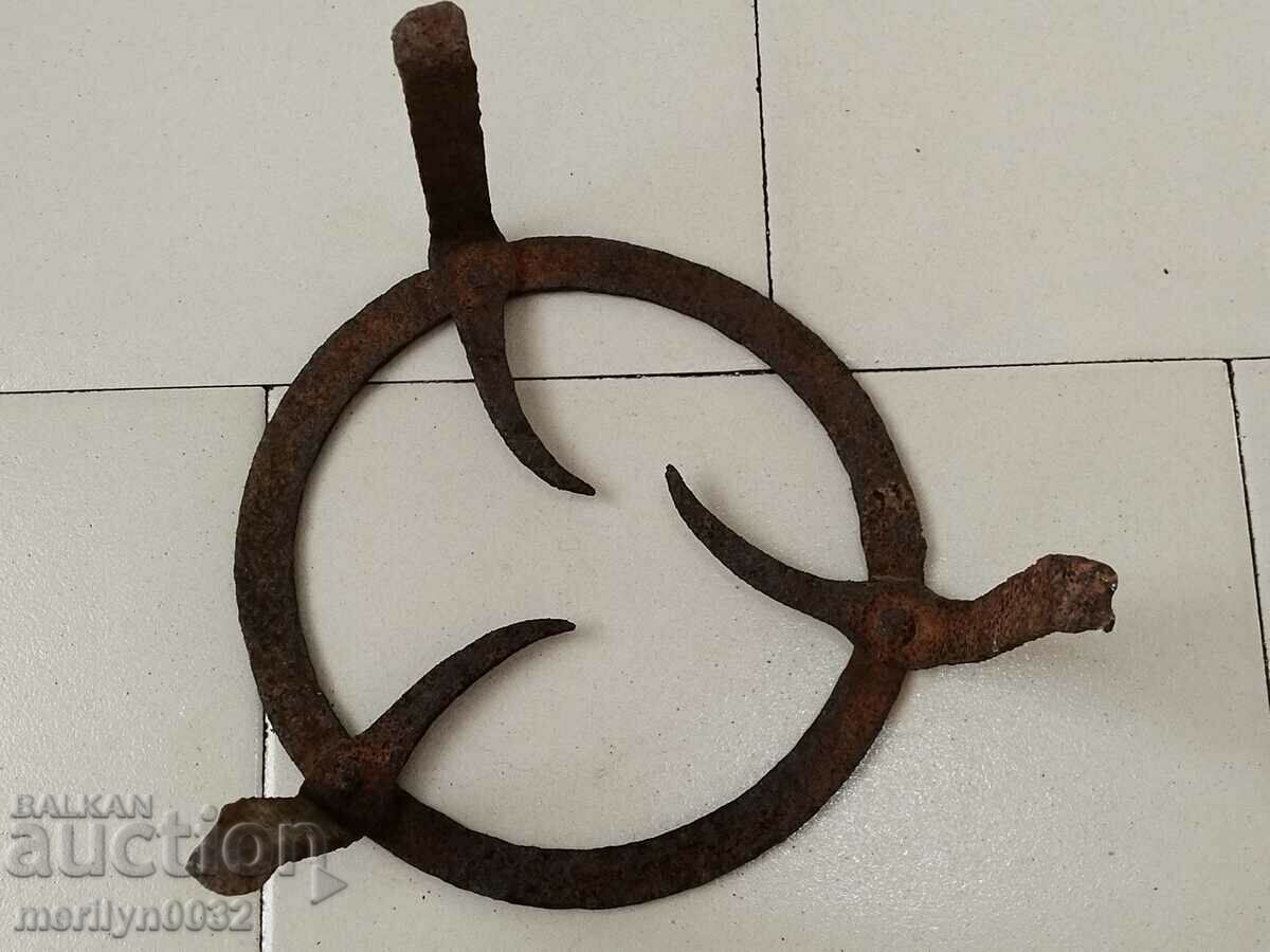 Antique wrought iron stove, hearth, grill, wrought iron - 5 Antique wrought iron stove, hearth, grill, wrought iron - 5