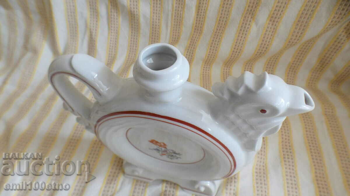 Rooster-shaped jug, old Bulgarian porcelain, 1956 - 5 Rooster-shaped jug, old Bulgarian porcelain, 1956 - 5
