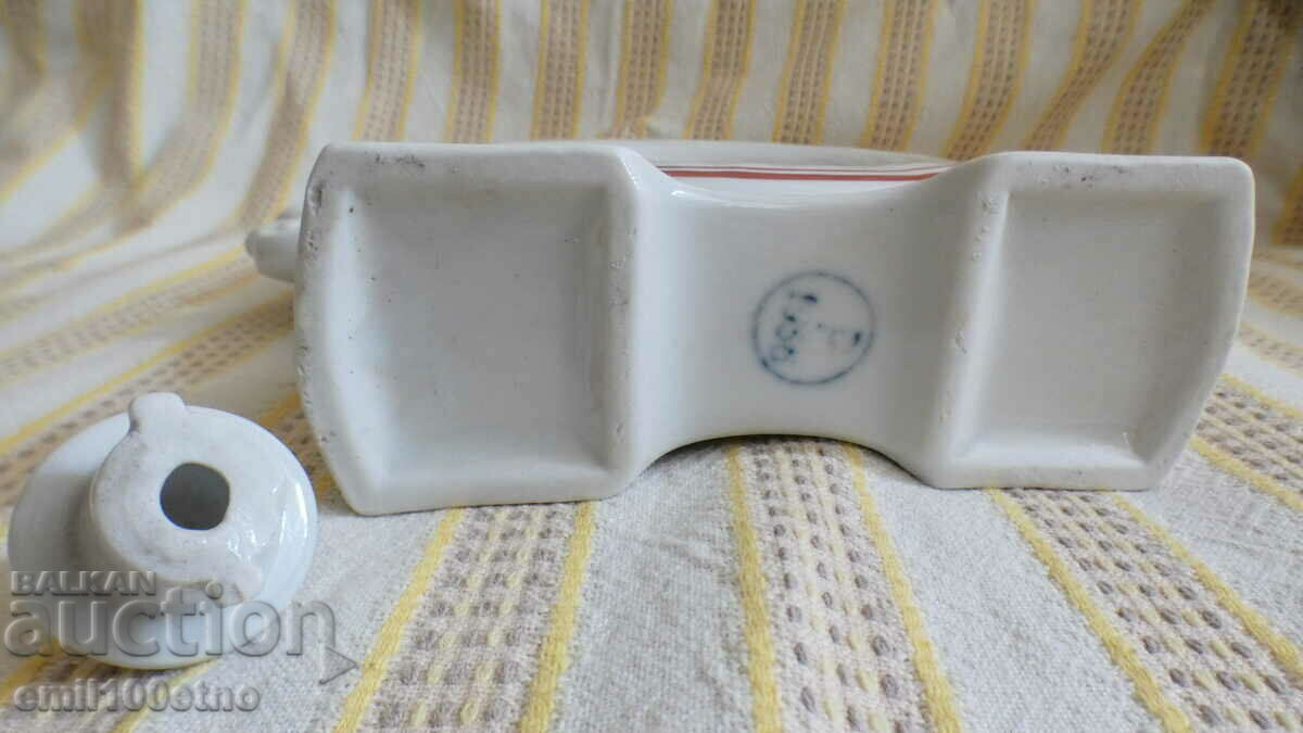 Rooster-shaped jug, old Bulgarian porcelain, 1956 - 6 Rooster-shaped jug, old Bulgarian porcelain, 1956 - 6