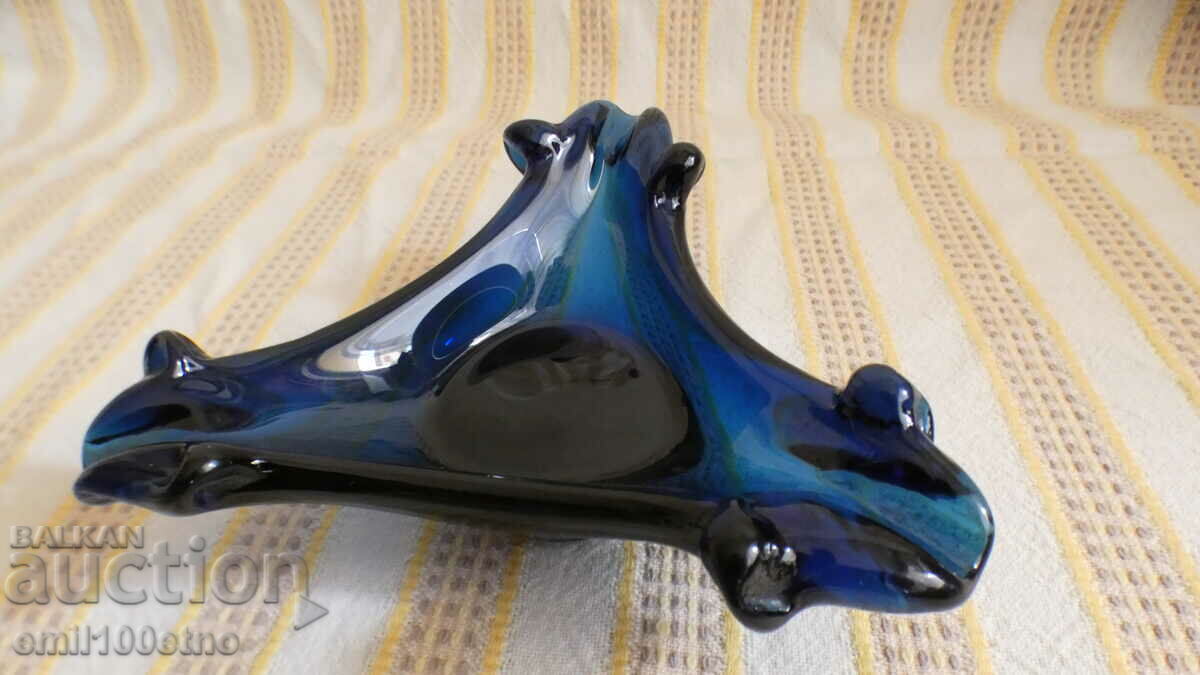 Handmade colored glass ashtray with price 10.00 BGN | € 5.11