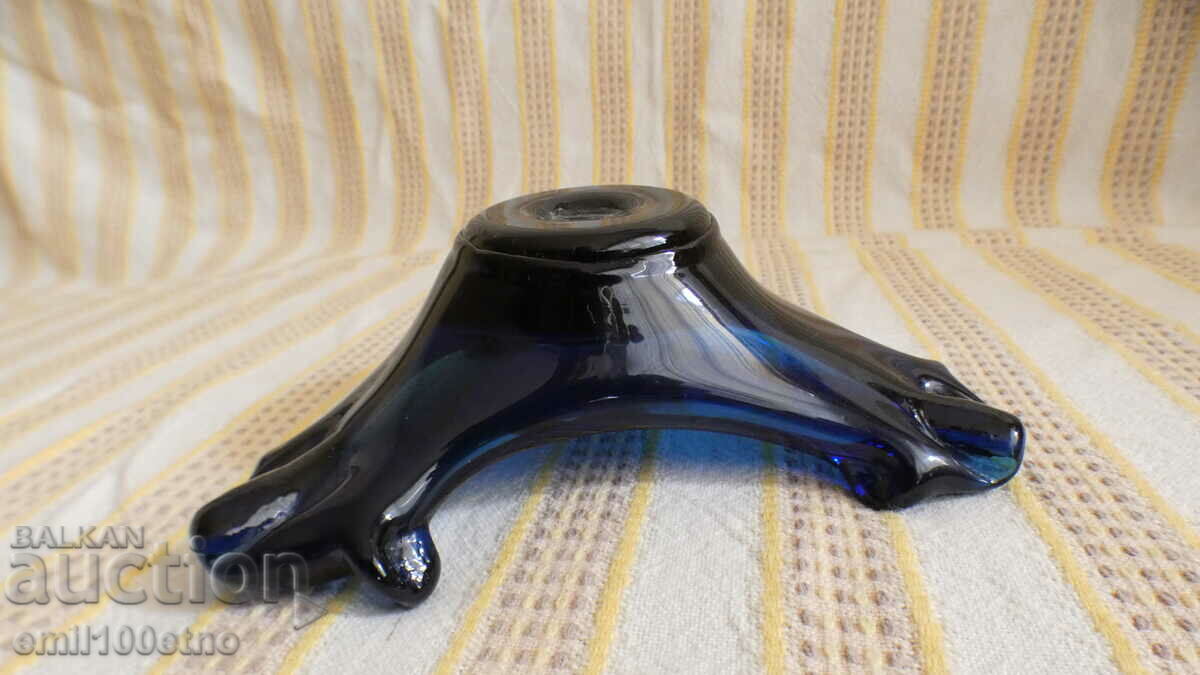 Handmade colored glass ashtray - 5