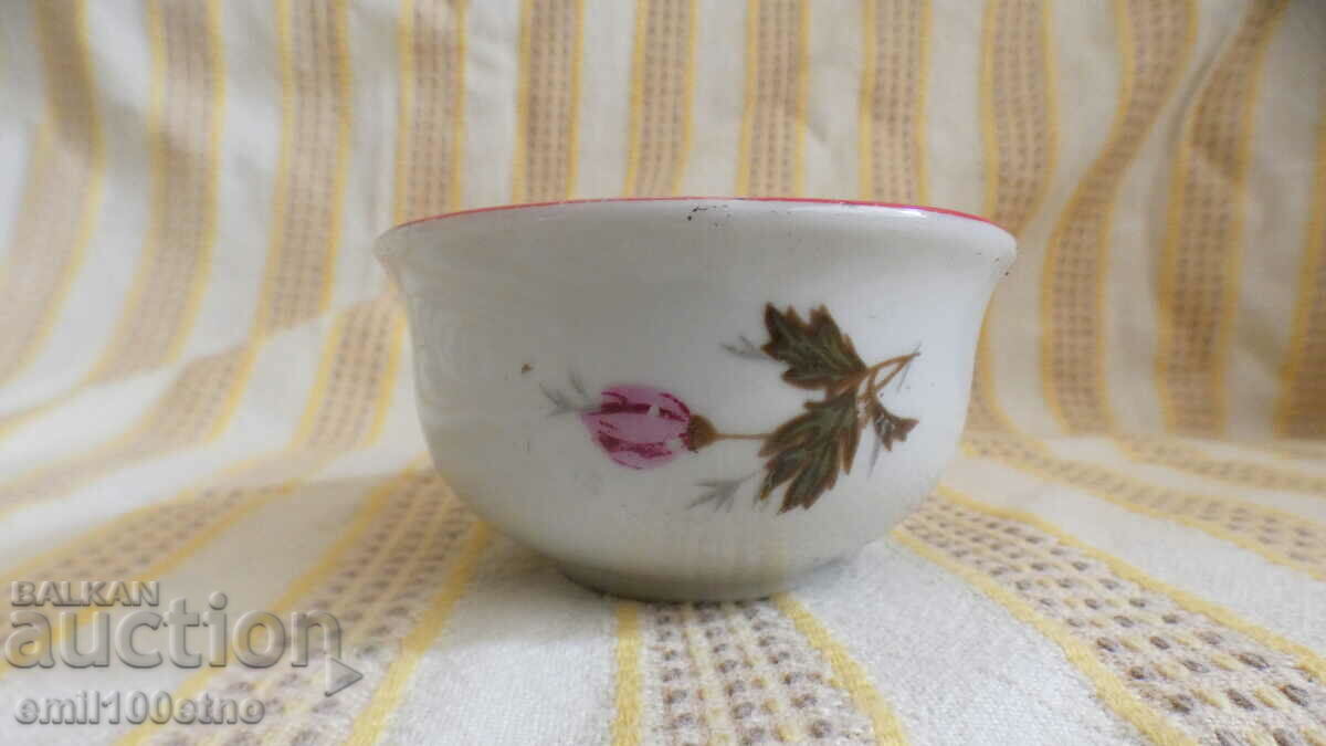 Turkish type coffee cup without a handle, old Bulgarian porcelain with price 4.00 BGN | € 2.05 Turkish type coffee cup without a handle, old Bulgarian porcelain with price 4.00 BGN | € 2.05