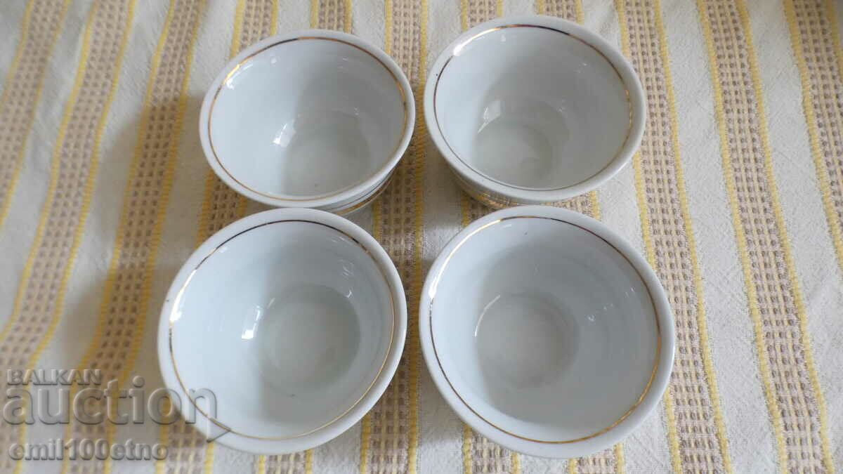 Auction  Coffee cups Turkish type Bulgarian porcelain K. Yordanov Vidin