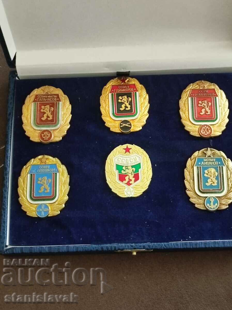 A complete set of insignia of the middle sergeant schools with price 1350.00 BGN | € 690.24 A complete set of insignia of the middle sergeant schools with price 1350.00 BGN | € 690.24