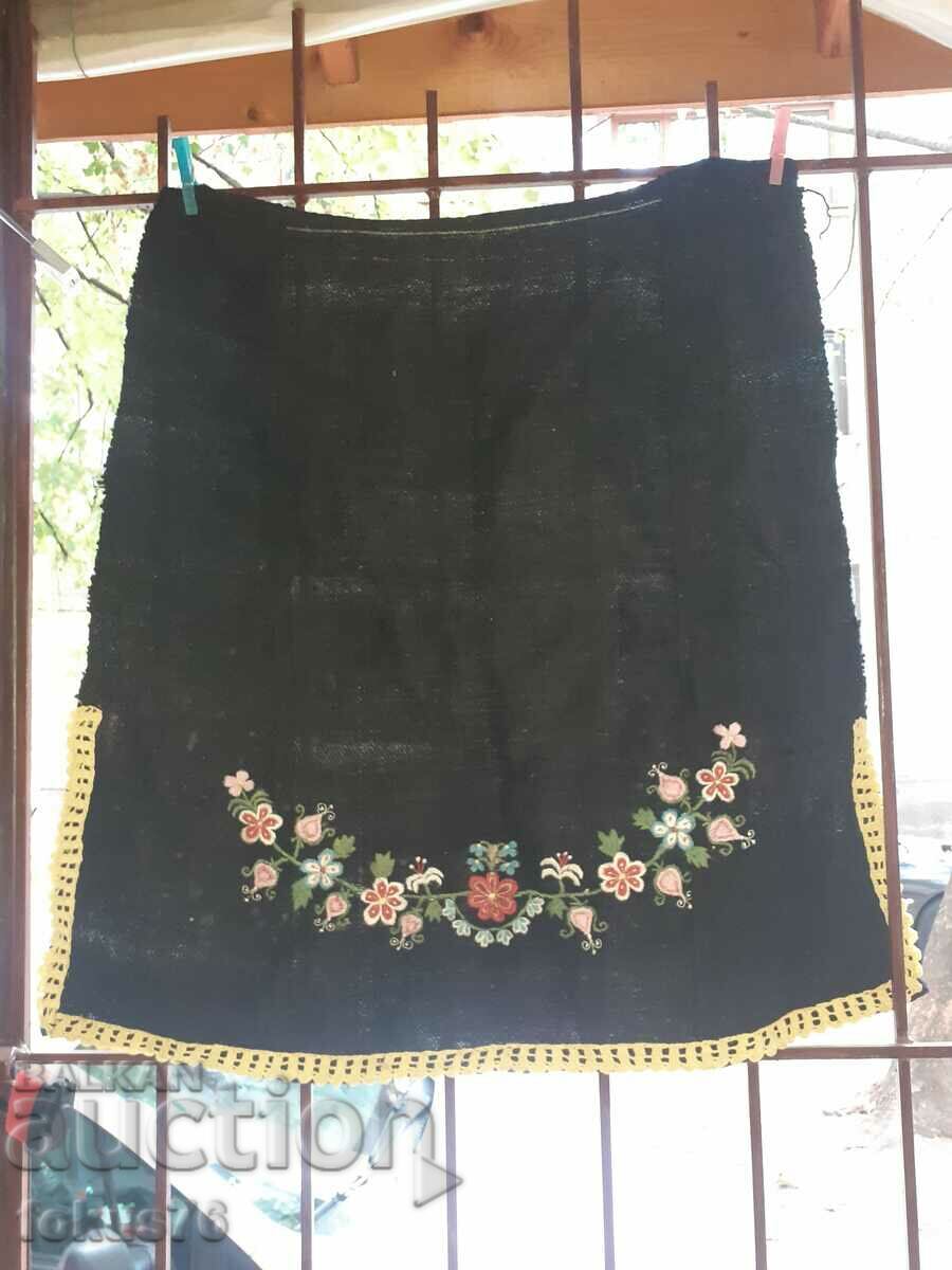 Authentic old woolen apron for costume embroidery