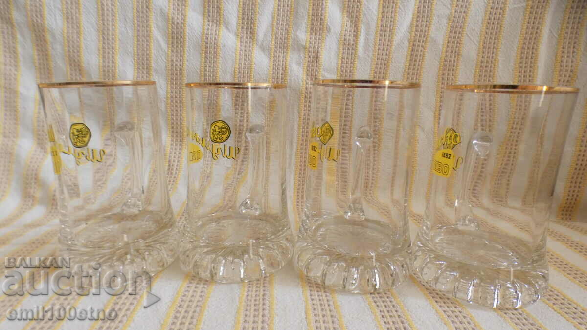 Auction  Set of 4 mugs of Shumen beer 1882