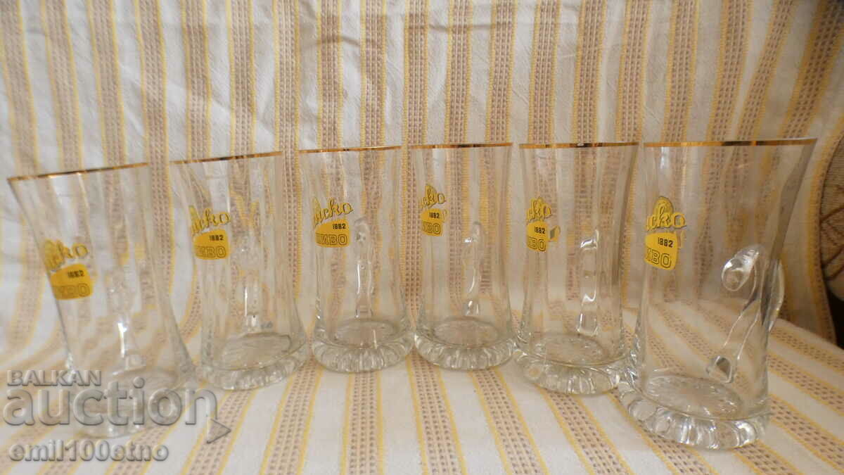 Auction Set of 6 Pints of Shumen beer 1882 Auction Set of 6 Pints of Shumen beer 1882