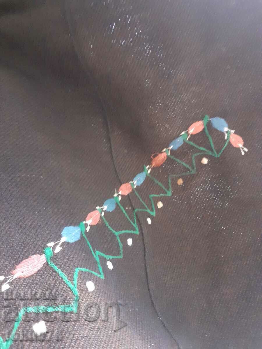 Authentic old large woolen embroidered costume apron - 5 Authentic old large woolen embroidered costume apron - 5