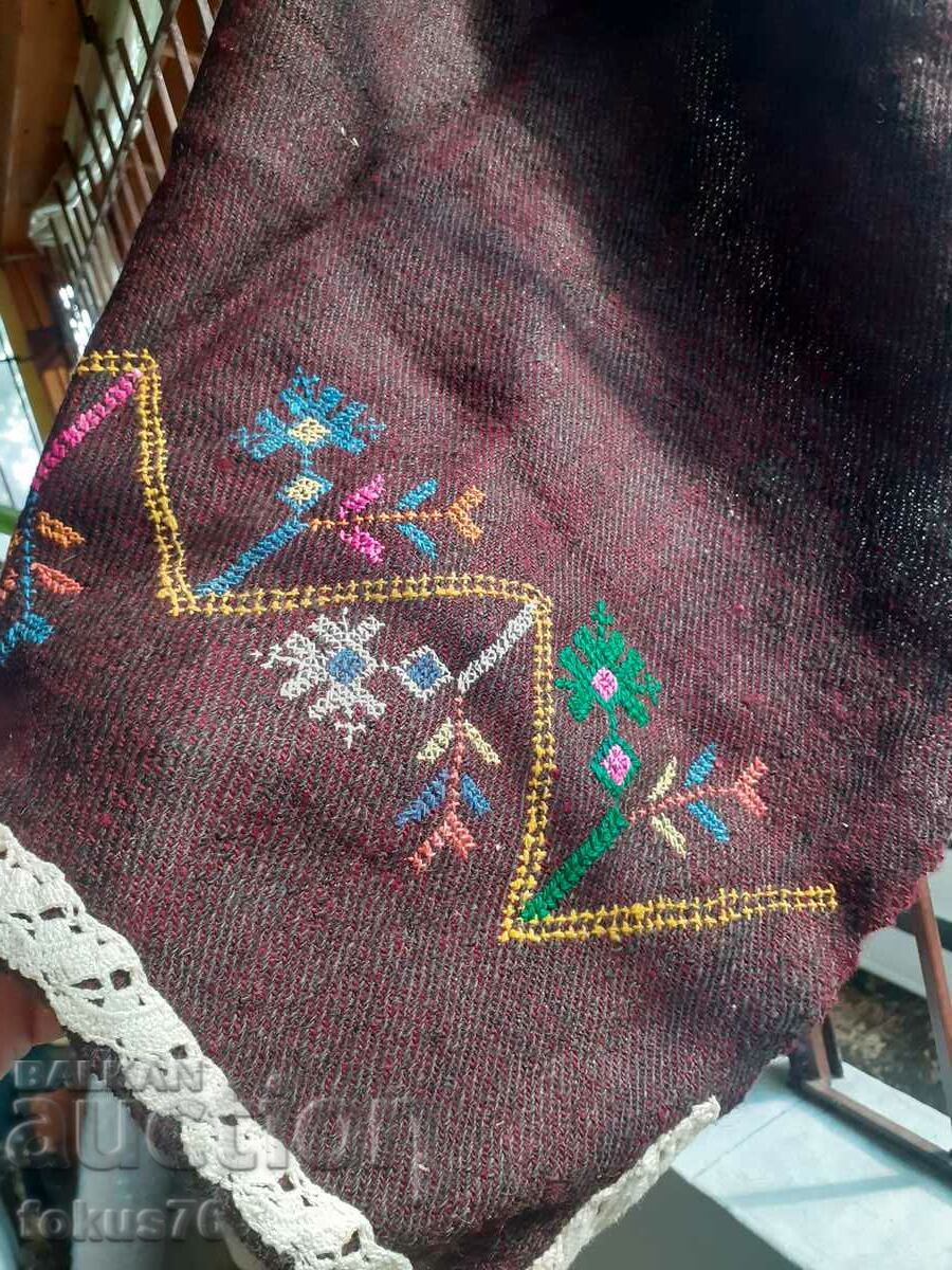 Auction Authentic old wool apron for folk costume Auction Authentic old wool apron for folk costume