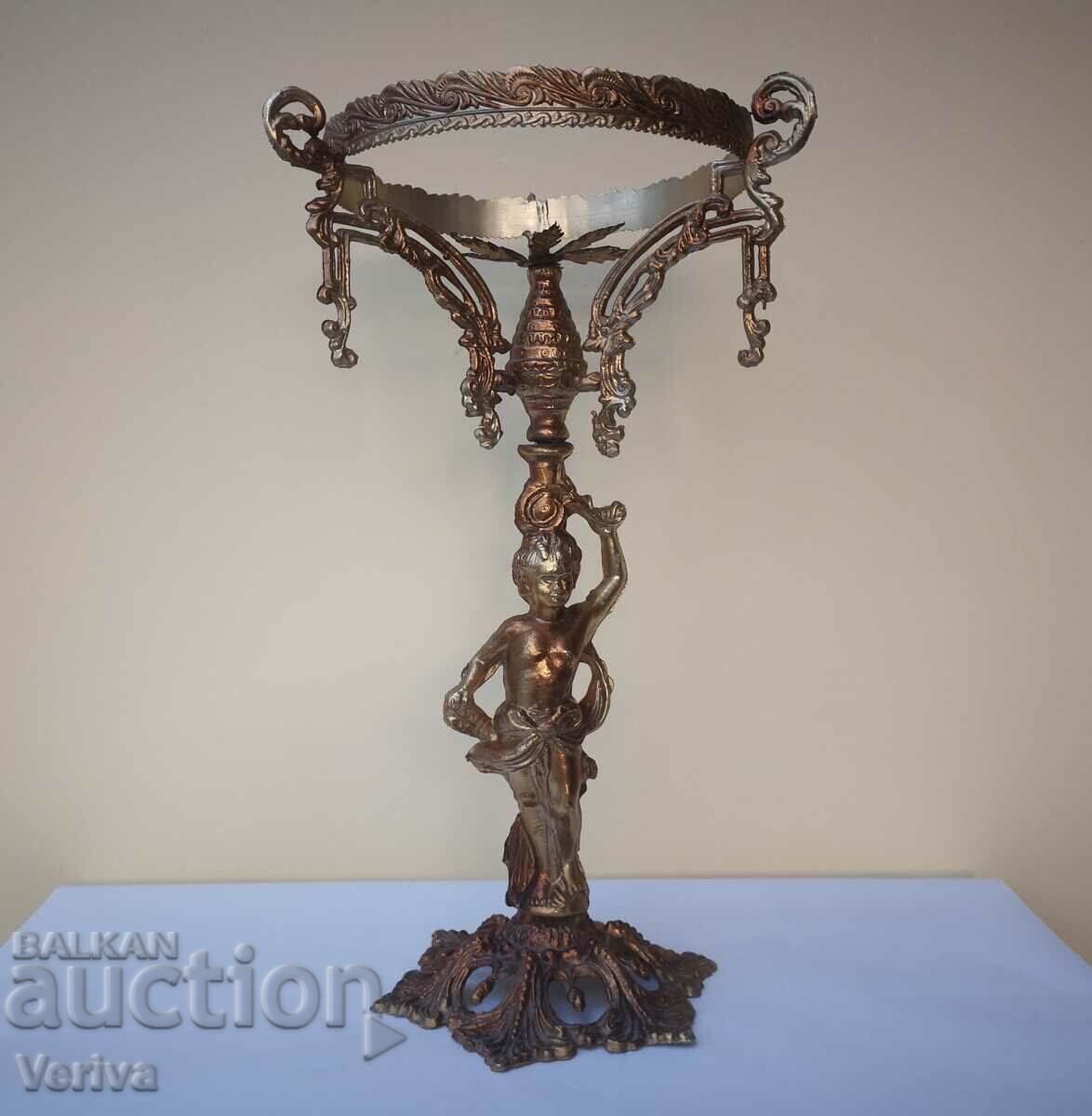 Old Bronze Italian Lamp, Mid 20th century.