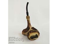 Unique Collector's Pipe, Natural Deer Antler