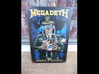 Metal plate music Megadeath heavy metal thrash album bomb