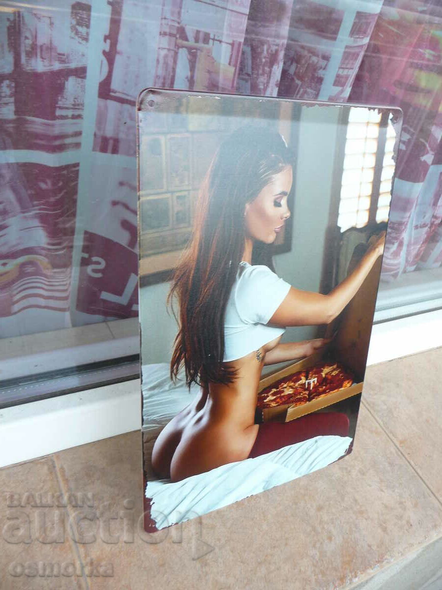 Metal plate pizza erotica delicious order delivery homes with price 18.00 BGN | € 9.20 Metal plate pizza erotica delicious order delivery homes with price 18.00 BGN | € 9.20