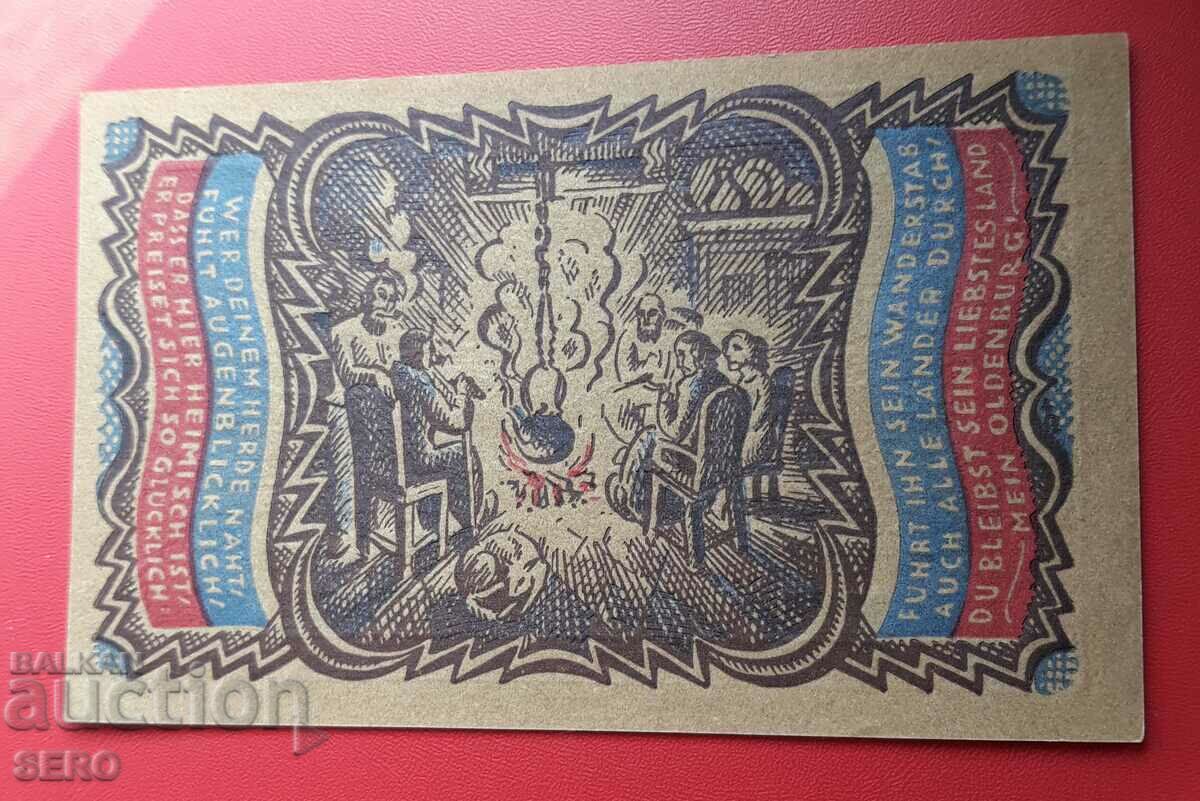 Bancnota-Germania-Saxonia-Oldenburg-50 Pfennig 1921