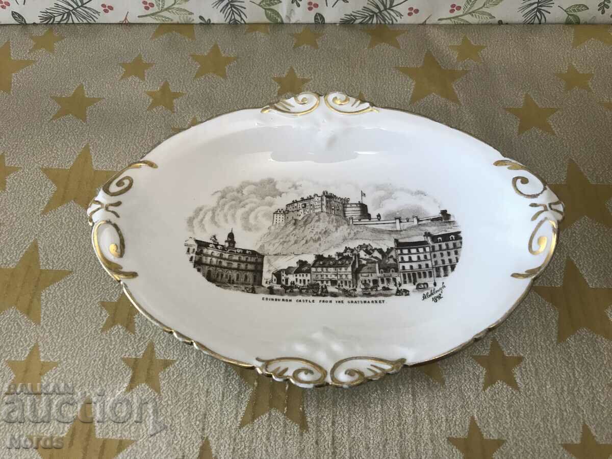 A beautiful porcelain saucer with markings