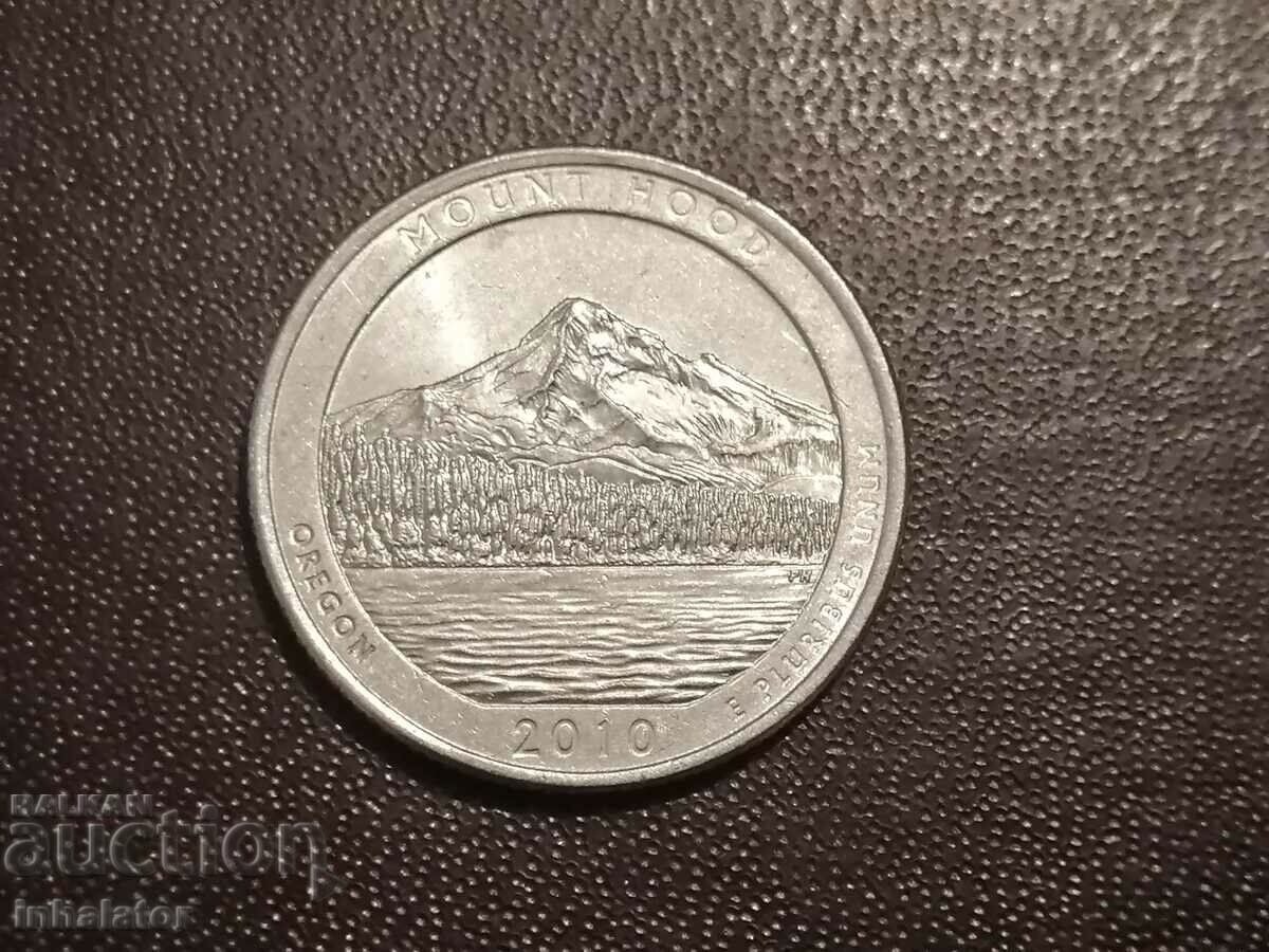 2010 P 25 cents Oregon Mount Hood