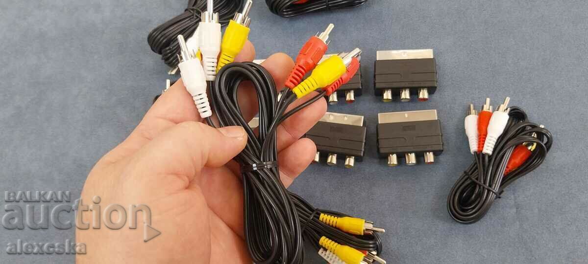 Lot of AV cables and components with price 30.00 BGN | € 15.34