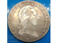 Austria 1 Thaler 1796 M - Milano pentru Italia Franz II - rar