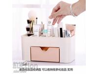 Makeup organizer with 6 compartments and 1 drawer / Color: pink