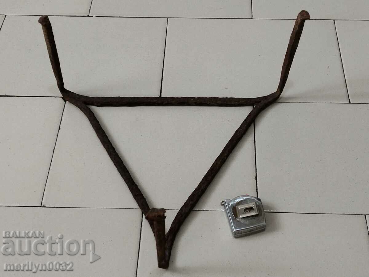 Auction  Antique wrought iron stove, hearth, grill, wrought iron