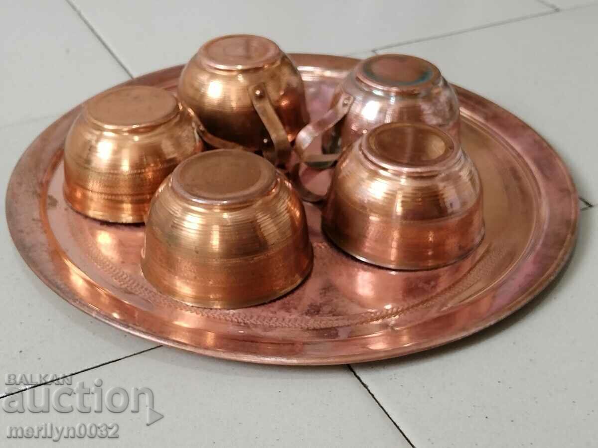 Copper coffee service, copper, copper pot, cups, cups with price 69.00 BGN | € 35.28 Copper coffee service, copper, copper pot, cups, cups with price 69.00 BGN | € 35.28