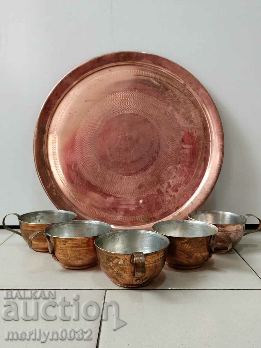 Copper coffee service, copper, copper pot, cups, cups - 5 Copper coffee service, copper, copper pot, cups, cups - 5