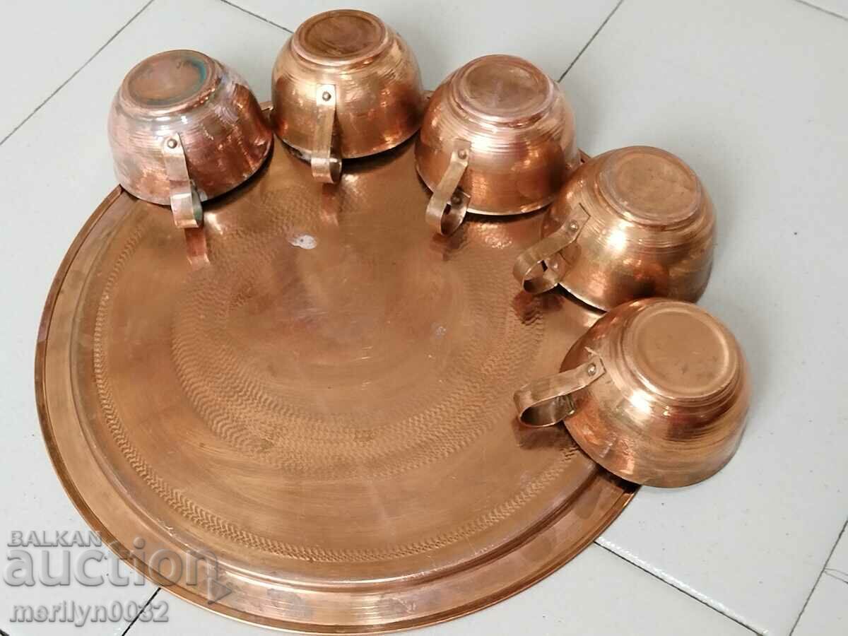 Copper coffee service, copper, copper pot, cups, cups - 7 Copper coffee service, copper, copper pot, cups, cups - 7
