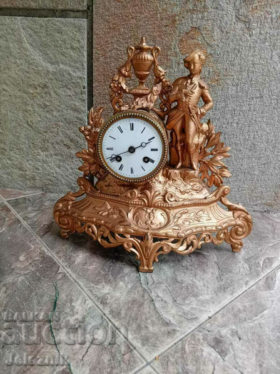 Rare French Boudoir/Mantel Clock, 19th century-Works.