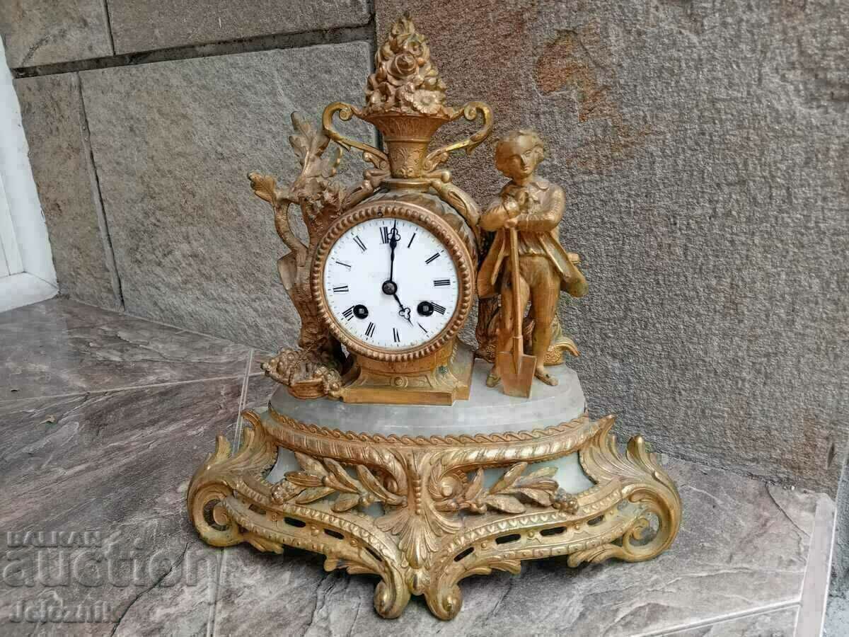 Rar ceas francez de cămin, secolul al XIX-lea - Funcționează. - 7 Rar ceas francez de cămin, secolul al XIX-lea - Funcționează. - 7