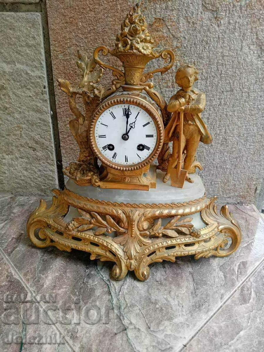 Rare French Mantel Clock, 19th Century - Working.