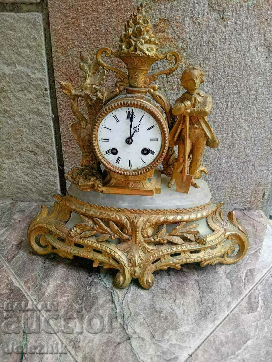 Rare French Mantel Clock, 19th Century - Working.