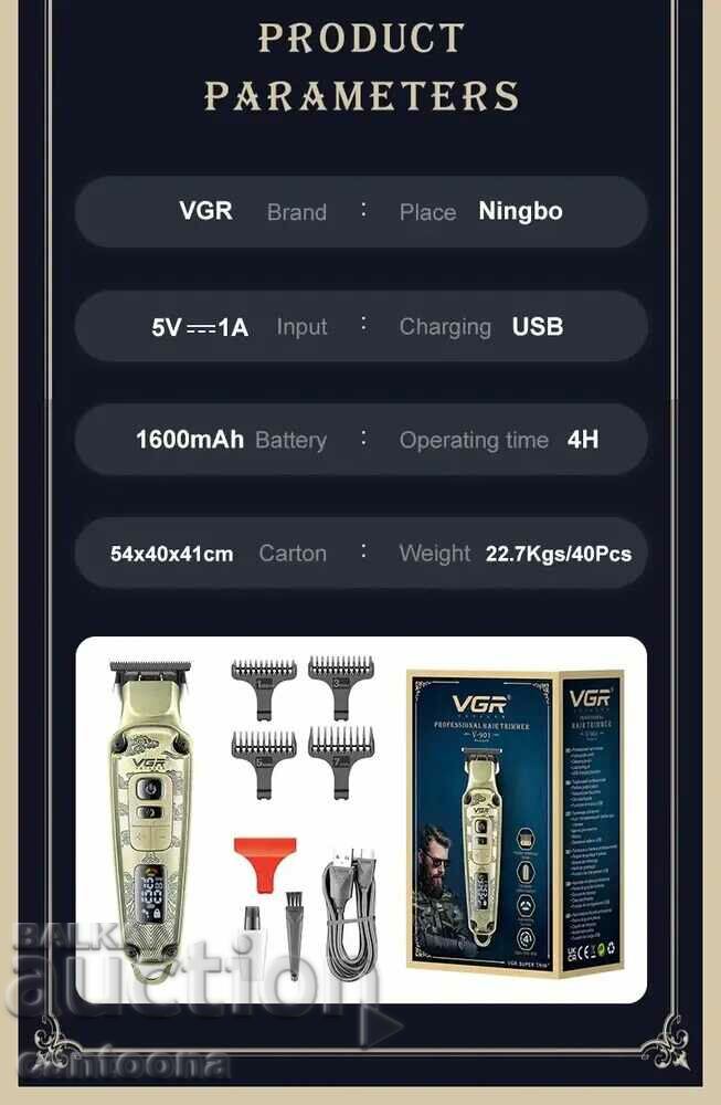 Delivery of Professional clipper VGR V-90, display, USB Delivery of Professional clipper VGR V-90, display, USB