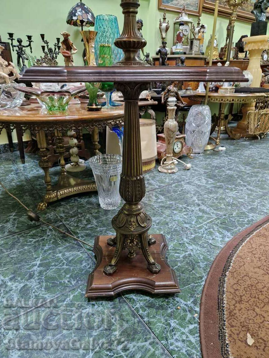 Lovely antique parlor lamp solid bronze - 5 Lovely antique parlor lamp solid bronze - 5