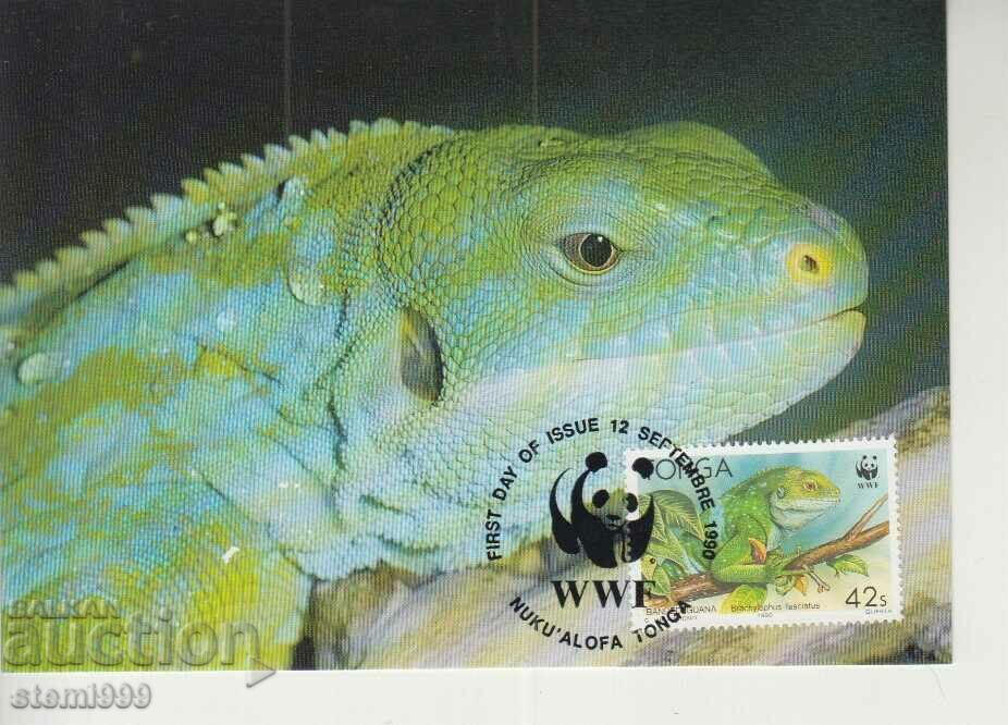 Καρτ ποστάλ Maximum FDC Reptiles WWF