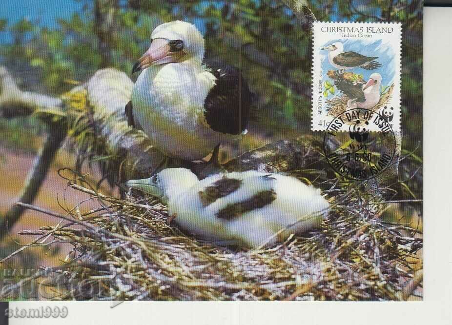 Καρτ ποστάλ Maximum FDC BIRDS WWF