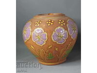 Old Ceramics ceramic vase with flowers