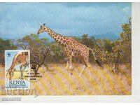 Καρτ ποστάλ Maximum FDC GIRAFFE ANIMALS WWF