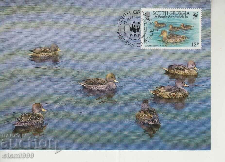 Carte poștală Maximum FDC BIRDS WWF