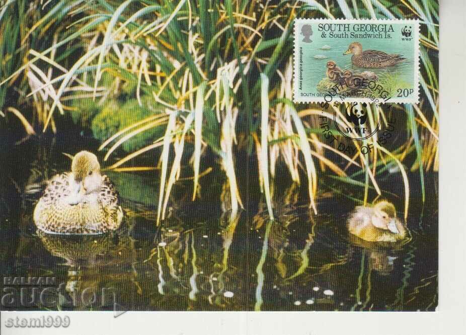 Postcard Maximum FDC BIRDS WWF