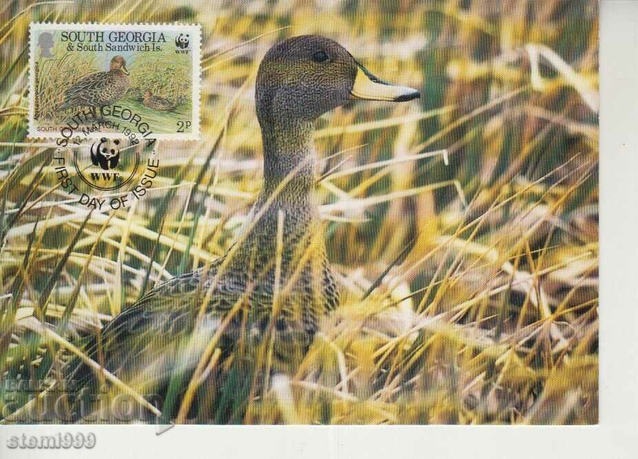 Carte poștală Maximum FDC BIRDS WWF