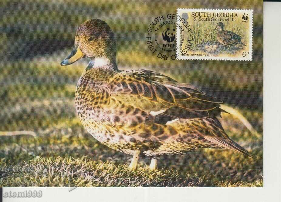 Postcard Maximum FDC BIRDS WWF