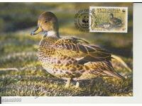 Postcard Maximum FDC BIRDS WWF